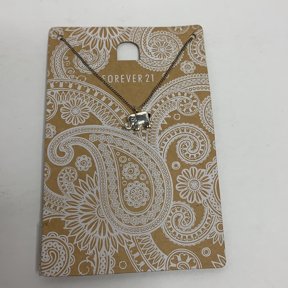 Forever 21 | Small Silver Elephant Necklace NWT - Picture 4 of 5